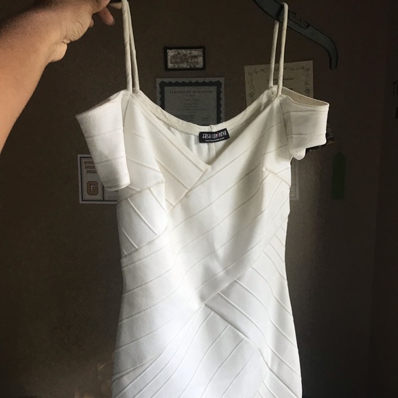 Fashion Nova Dresses & Skirts - Off the Shoulder White Bodycon Dress
